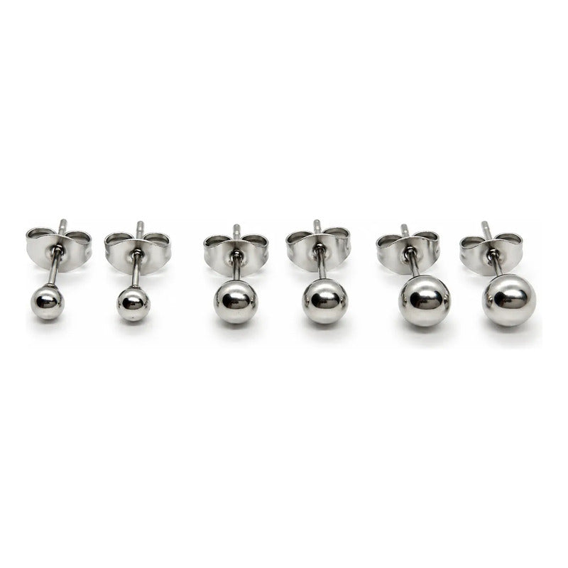 Set de aros Lía Plateado