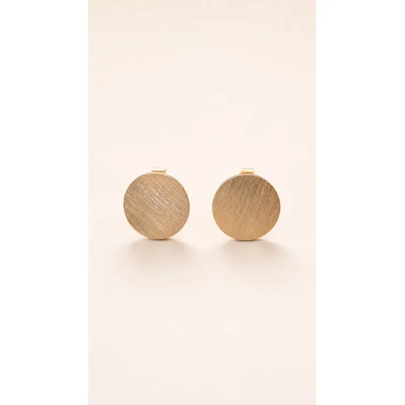 Aros Mujer Presion Redondo Textur Dorado Dorado