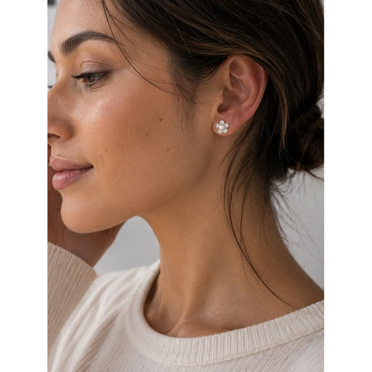 Aros Iris Plateados