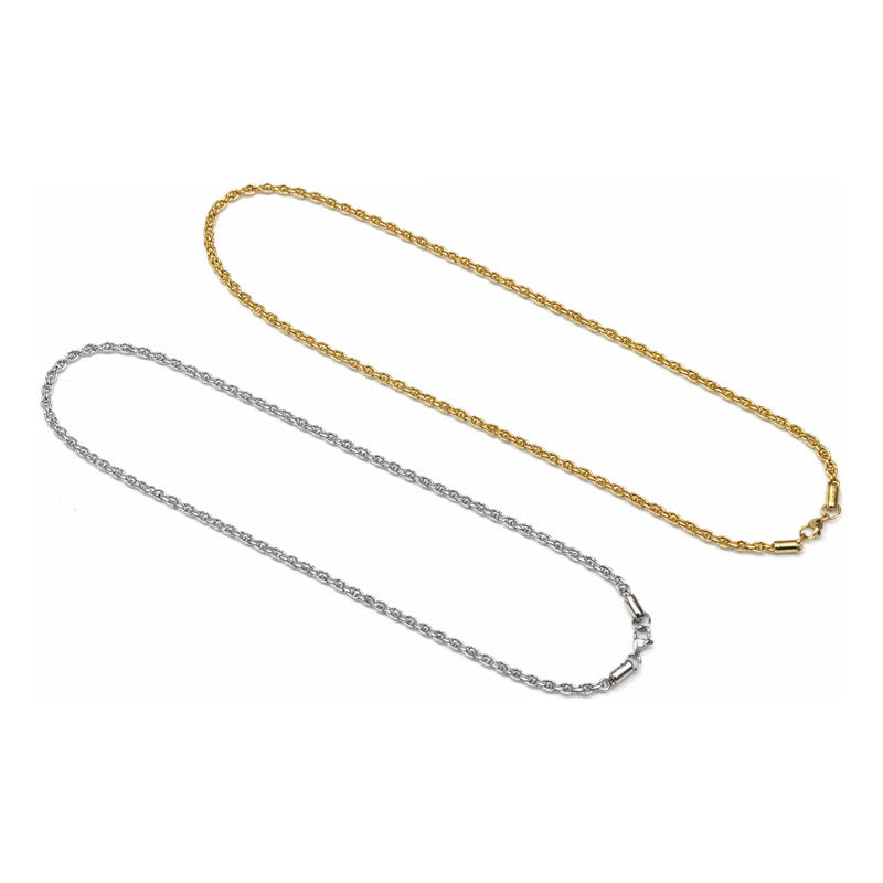 Cadena Tourbillon Hombre Acero Inoxidable 3mm Regalo Dorado