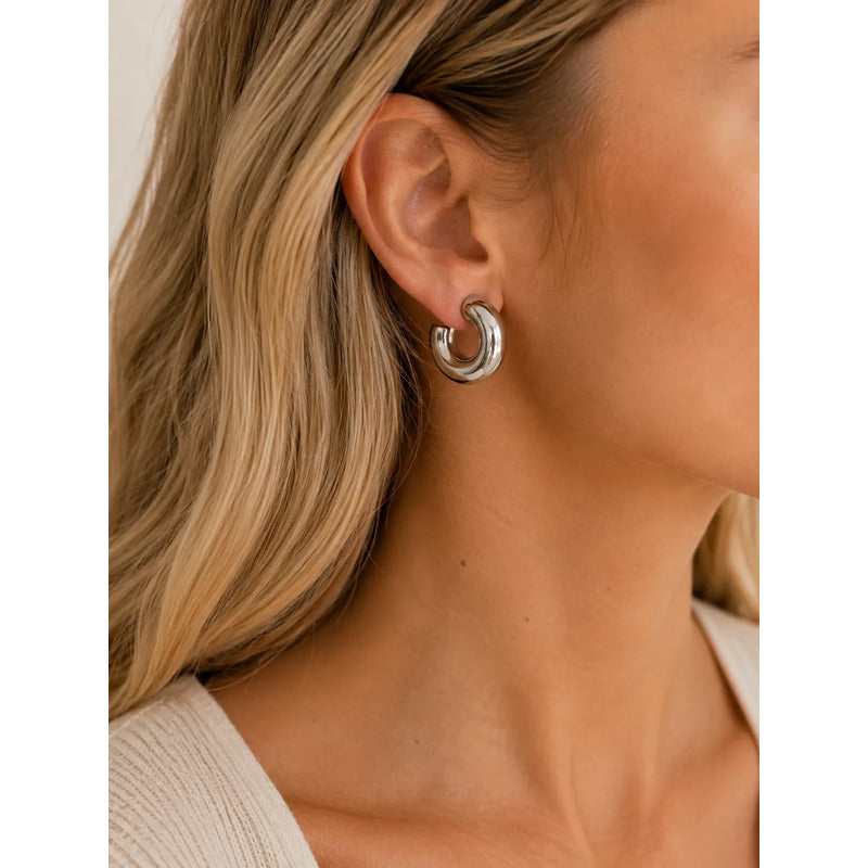 Aros Ines Plateados