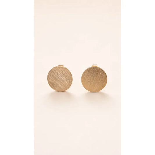 Aros Mujer  Presion Redondo Textur Dorado Dorado