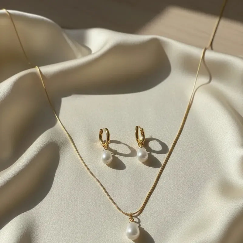 Set collar y aros Nina