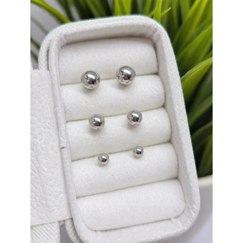 Set de aros Lía Plateado