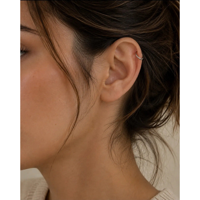 Aros Clicker Argollas 10mm Acero Quirúrgico Hombre Unisex Plateado