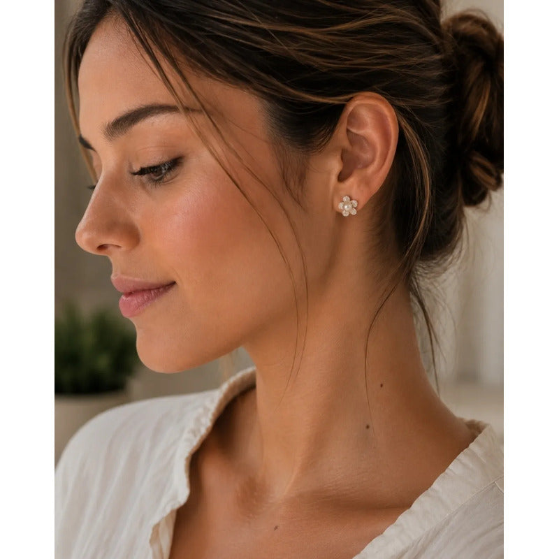 Aros Iris Plateados