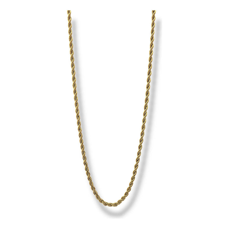 Cadena Tourbillon Hombre Acero Inoxidable 3mm Regalo Dorado