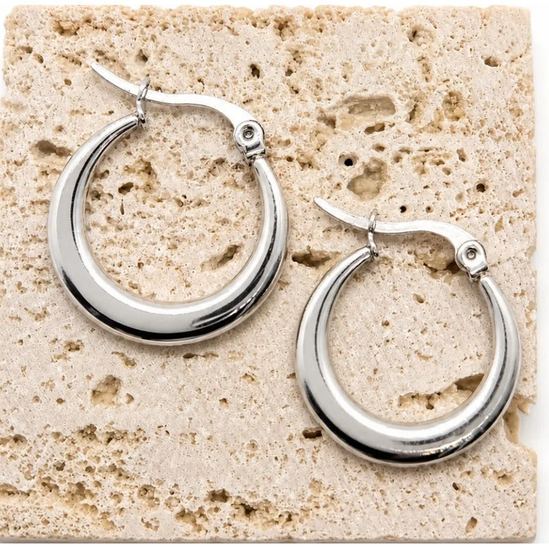 Aros Dana Argollas Plateadas