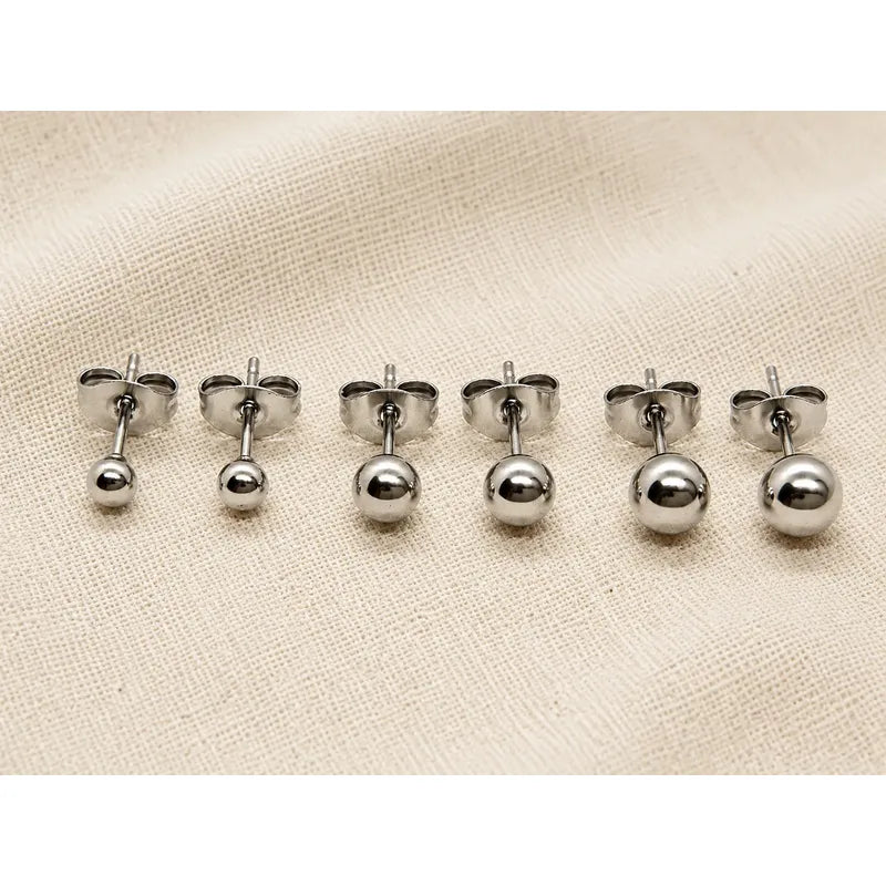 Set de aros Lía Plateado
