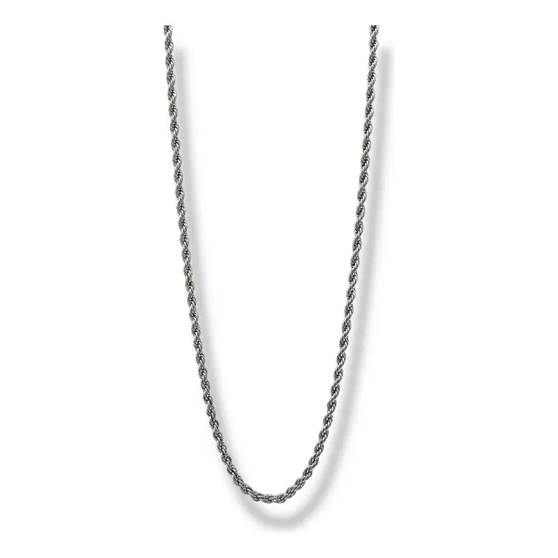 Cadena Tourbillon Hombre Acero Inoxidable 3mm Regalo Plateado