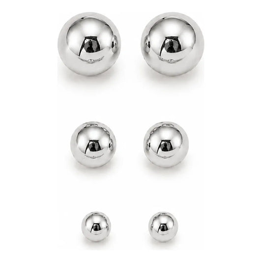 Set de aros Lía Plateado