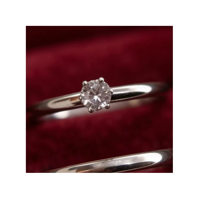 Set 2 Anillos Mujer Acero Inoxidable Zirconia Elegante Plateado 19