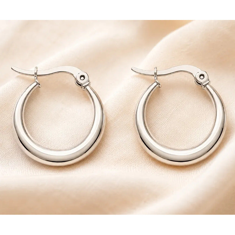 Aros Dana Argollas Plateadas
