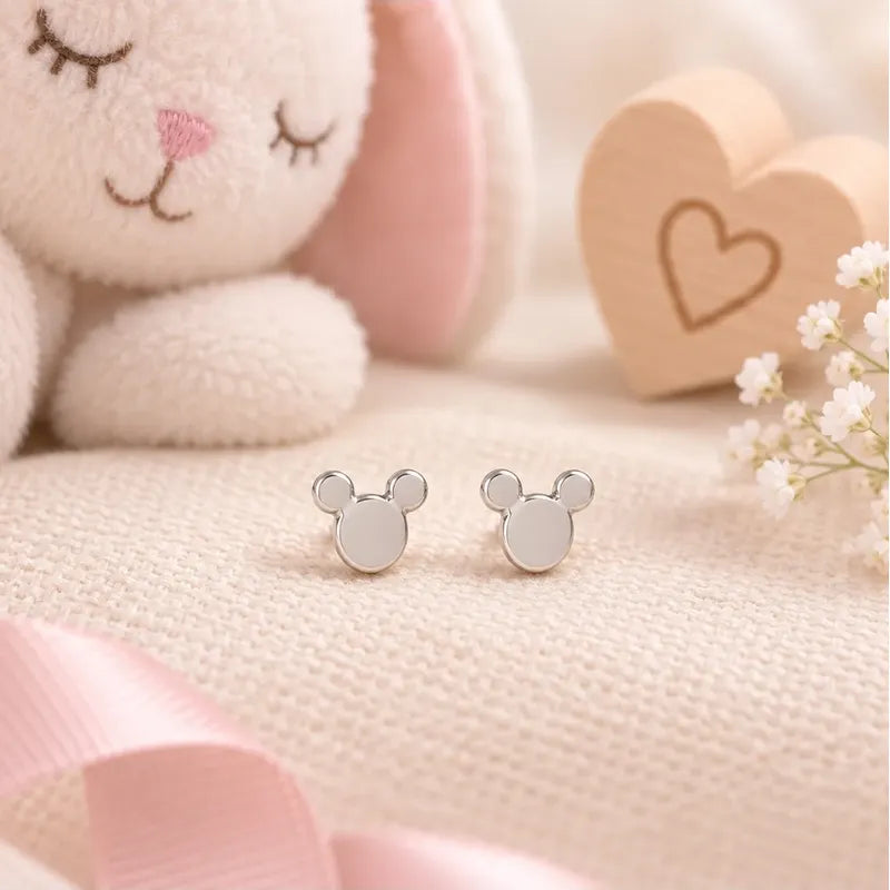 Aros Plata 925 Niña 4.5mm Pequeños Infantil Regalo Plateado
