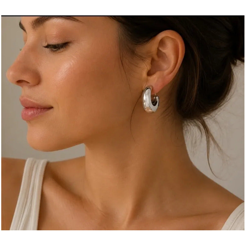 Aros Ines Plateados