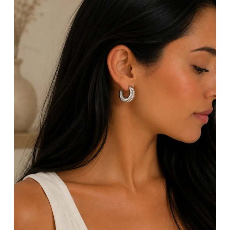 Aros Zoe Plateados
