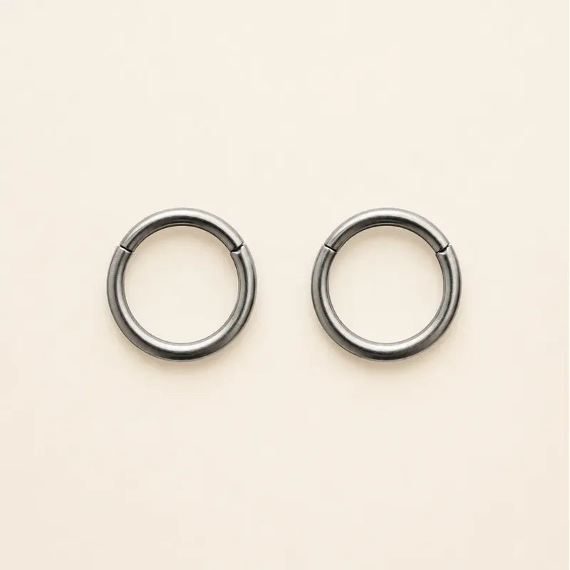Aros Clicker Argollas 10mm Acero Quirúrgico Hombre Unisex Plateado