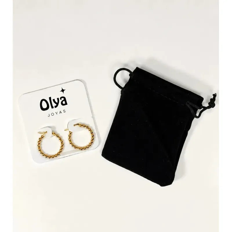 Aros Mujer Argollas Acero Inoxidable Minimalistas 20mm Dorado