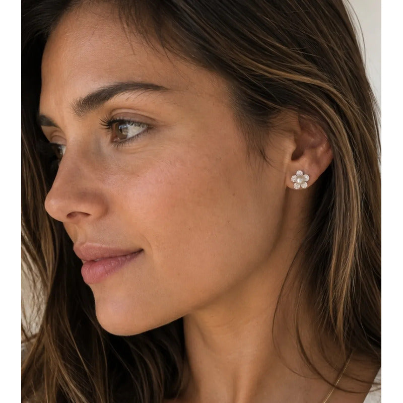 Aros Iris Plateados