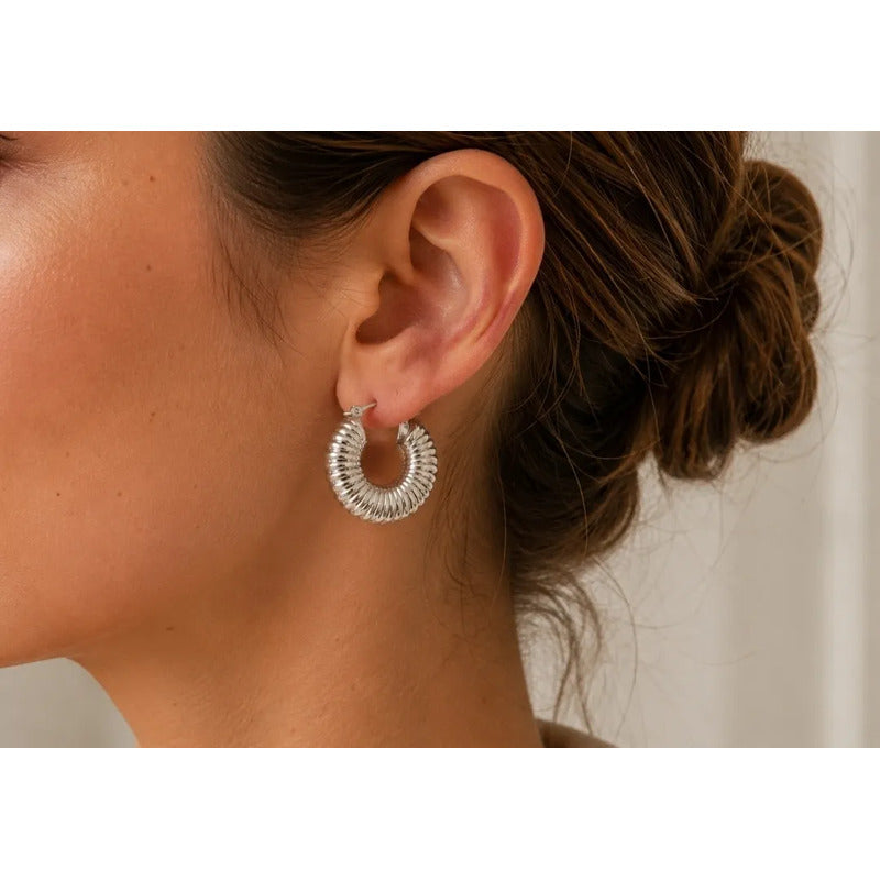 Aros Zoe Plateados