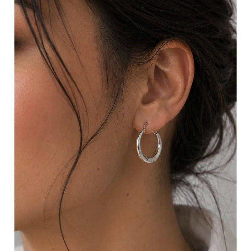 Aros Dana Argollas Plateadas