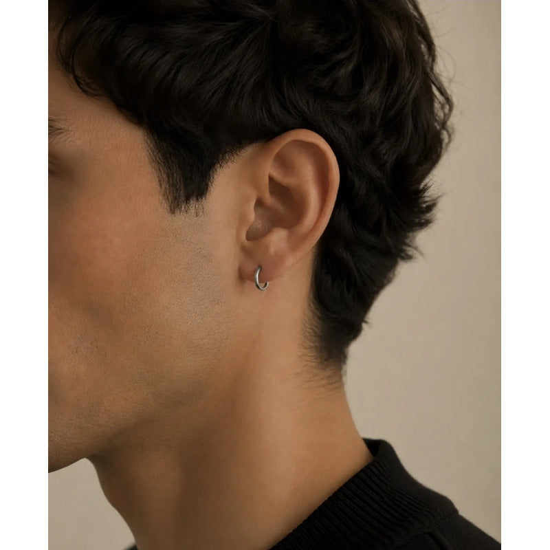Aros Clicker Argollas 10mm Acero Quirúrgico Hombre Unisex Plateado