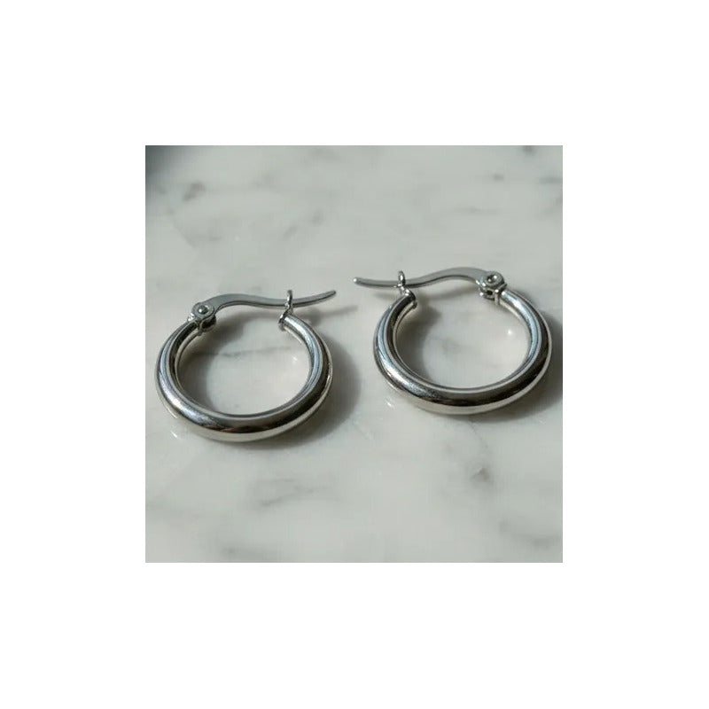 Aros Dana Argollas Plateadas