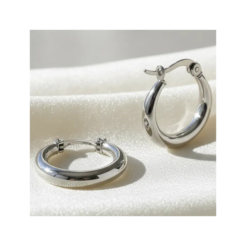 Aros Dana Argollas Plateadas