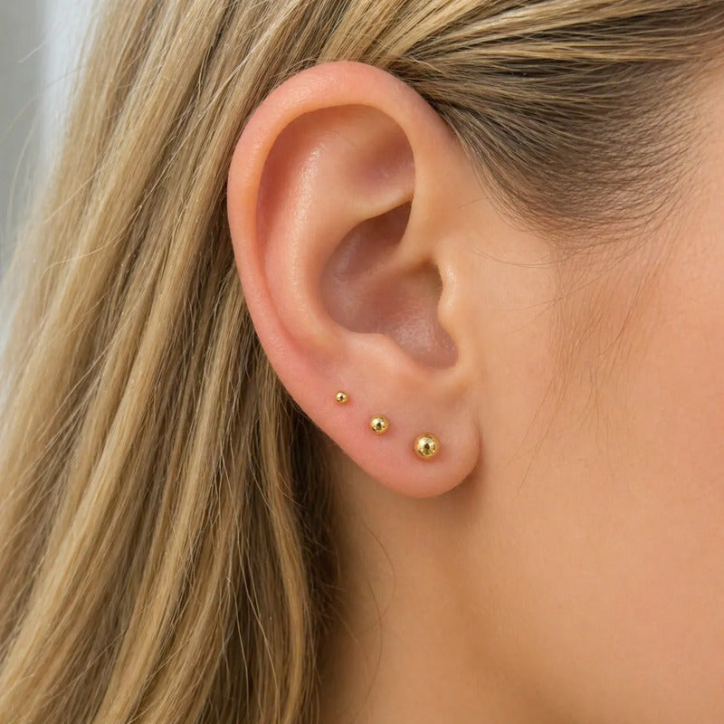 Set aros Lía dorado