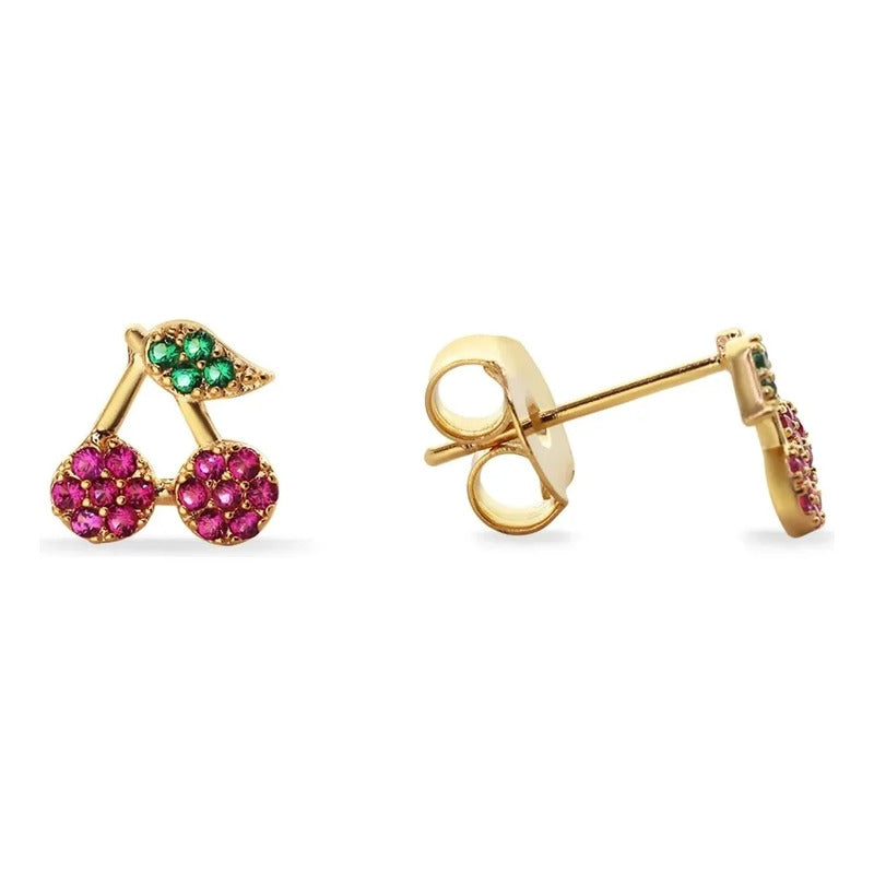 Aros Concha Marina Mujer Niña Enchapado Oro 8mm Joyería Dorado