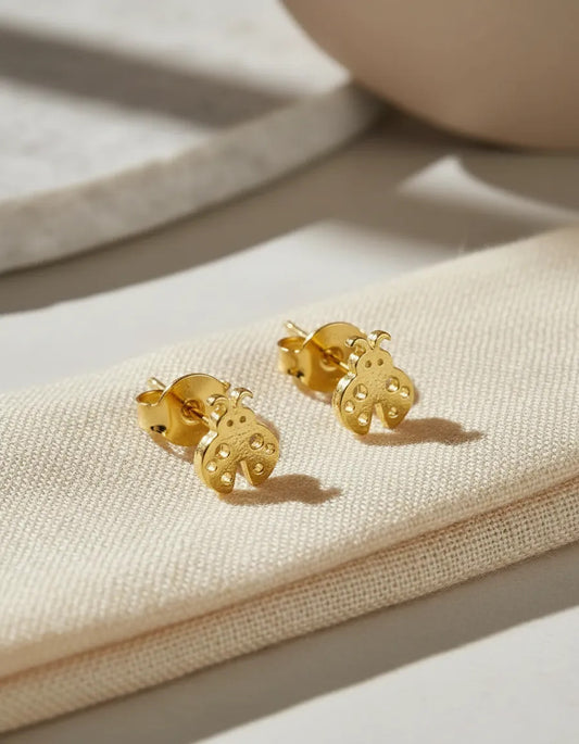 Aros De Chinita Para Niñas O Mujer 1cm Enchapados Mas Caja
